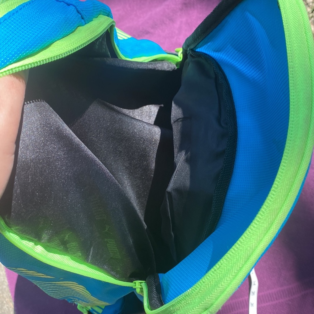 Puma Blue and Green Backpack GUC - Picture 7 of 9
